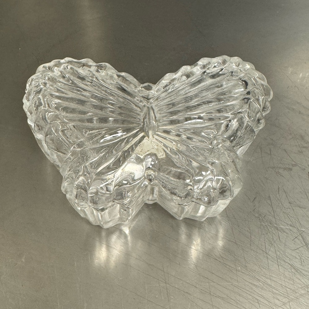 Clear crystal Butterfly Trinket Dish